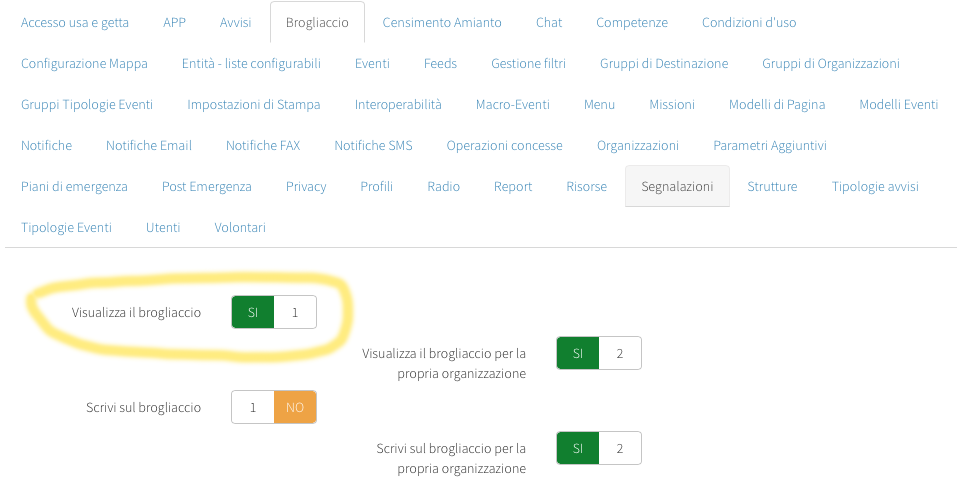 La competenza “Visualizza Brogliaccio” consente di vedere i brogliacci di qualunque organizzazione